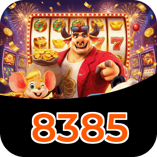 Interface do aplicativo 8385 mostrando jogos disponíveis no iOS e Android